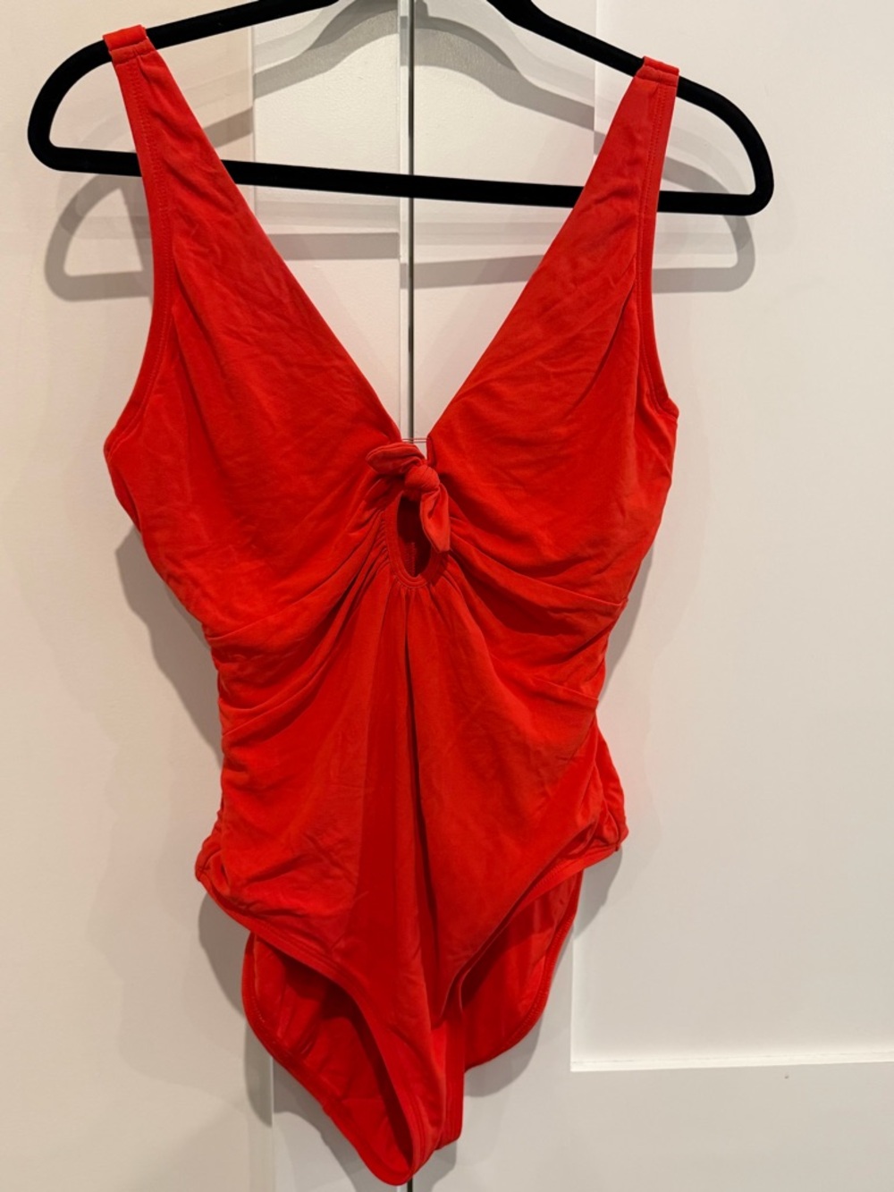 Robin Piccone Ava Knot One Piece Swimsuit in Fiery Red Sz 12 EUC Swim Pool Chic - Picture 8 of 14
